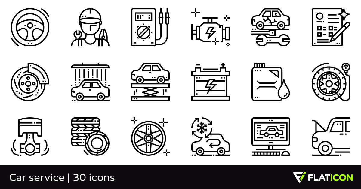 1200x630 Car Service Free Icons