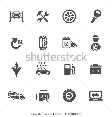 450x470 Car Service Icon Set
