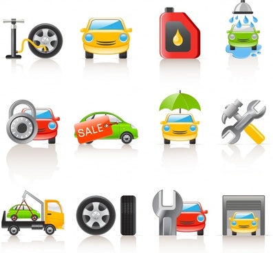 397x368 Car Service Icons Free Vector Download