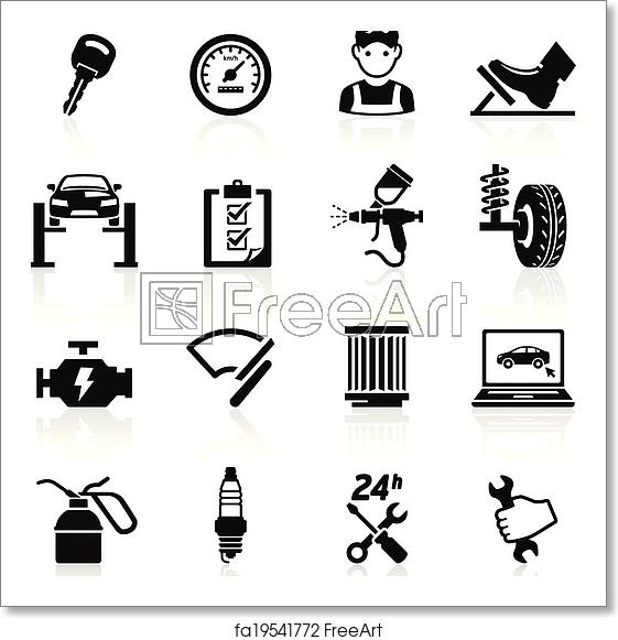 561x581 Free Art Print Of Car Service Icon Car Service Icon