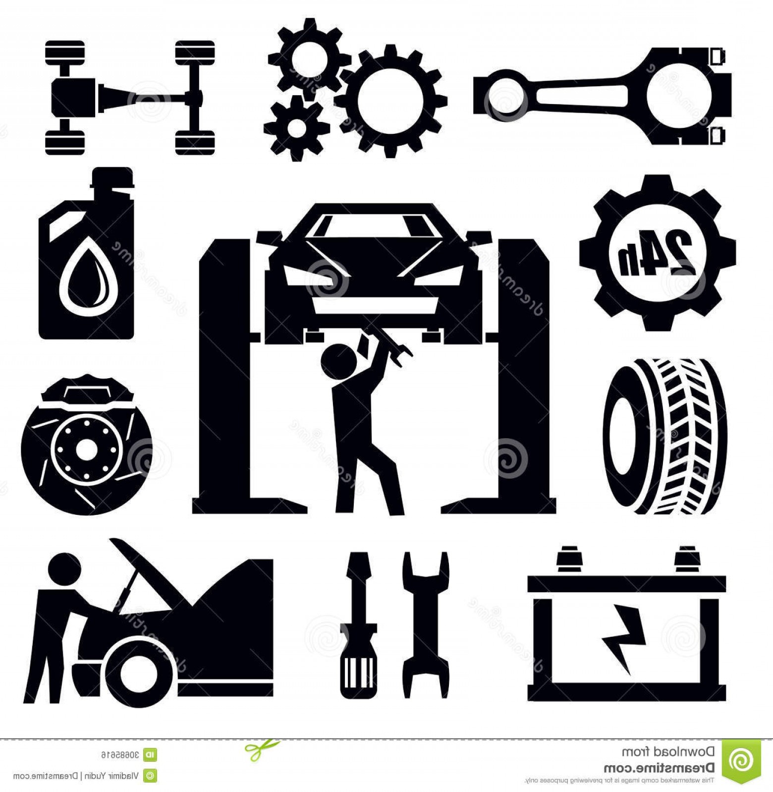 1560x1598 Royalty Free Stock Photos Car Service Maintenance Icon Set Vector