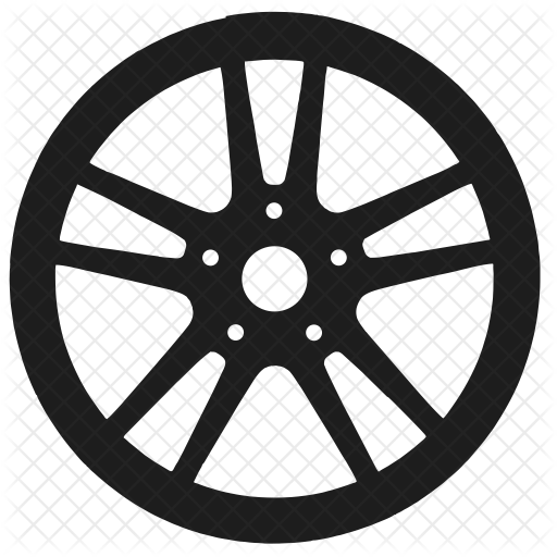 512x512 Tire Icon Of Glyph Style