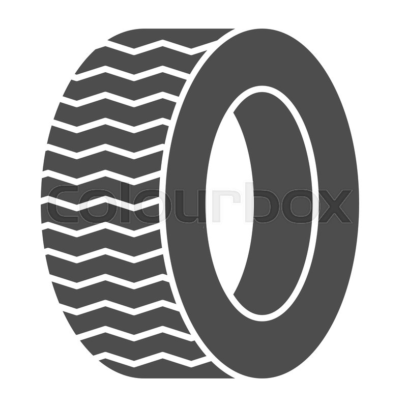 800x800 Tire Solid Icon Car Wheel Vector Stock Vector Colourbox