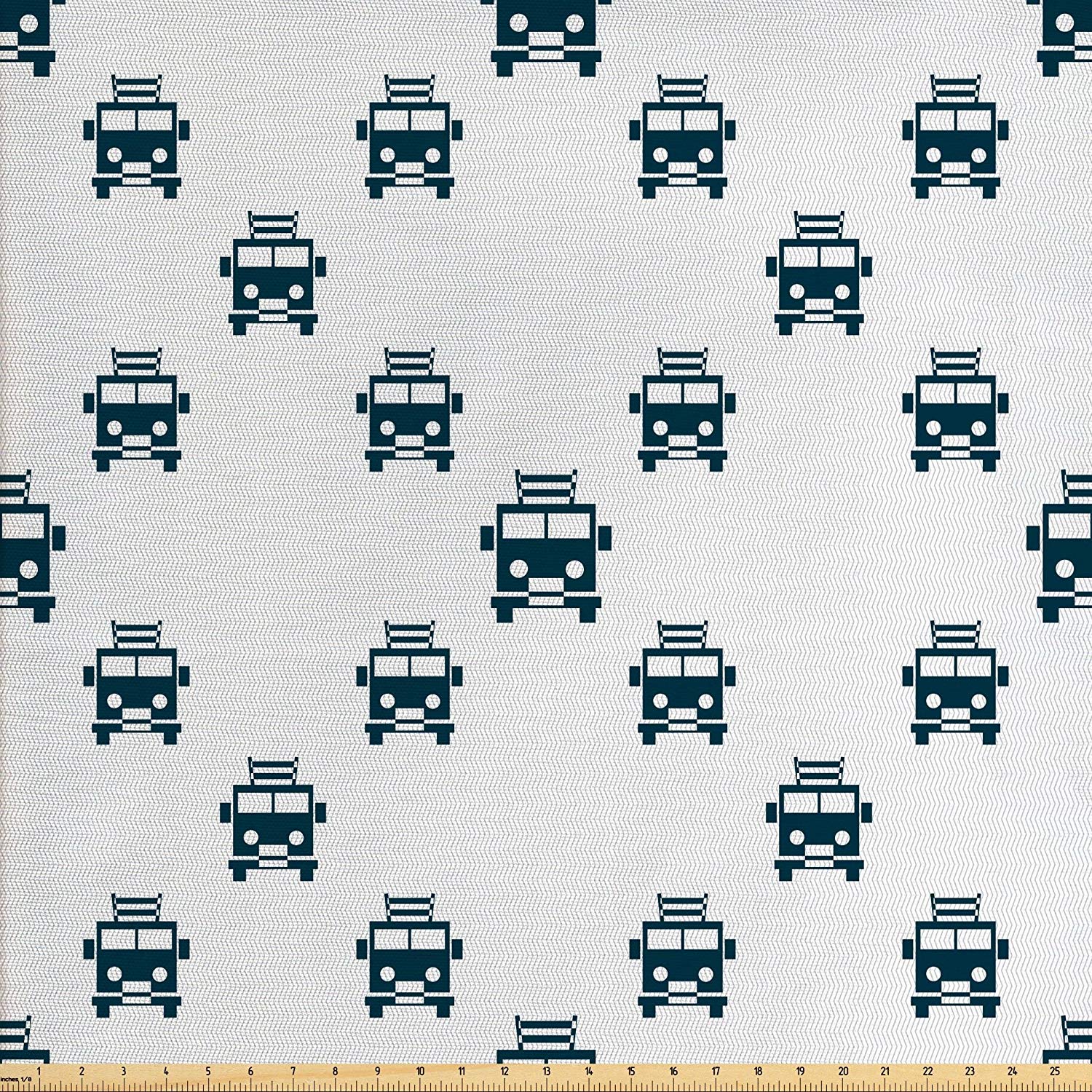 1500x1500 Lunarable Fire Truck Fabric