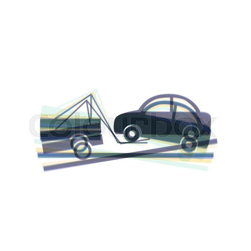 800x800 Tow Truck Sign Vector Colorful Icon Stock Vector Colourbox