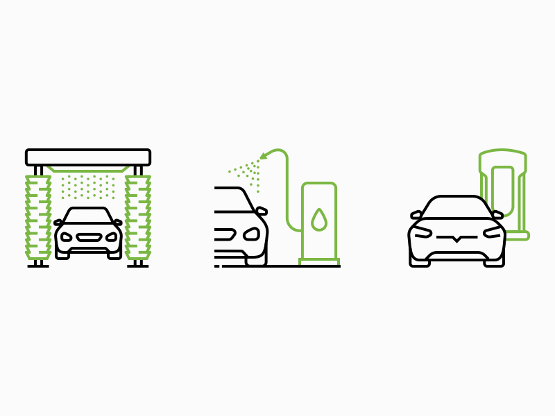 800x600 Car Wash Icon Set