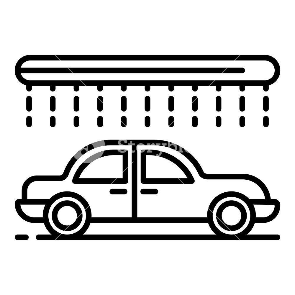 1000x1000 Modern Car Wash Icon Outline Modern Car Wash Vector Icon For Web