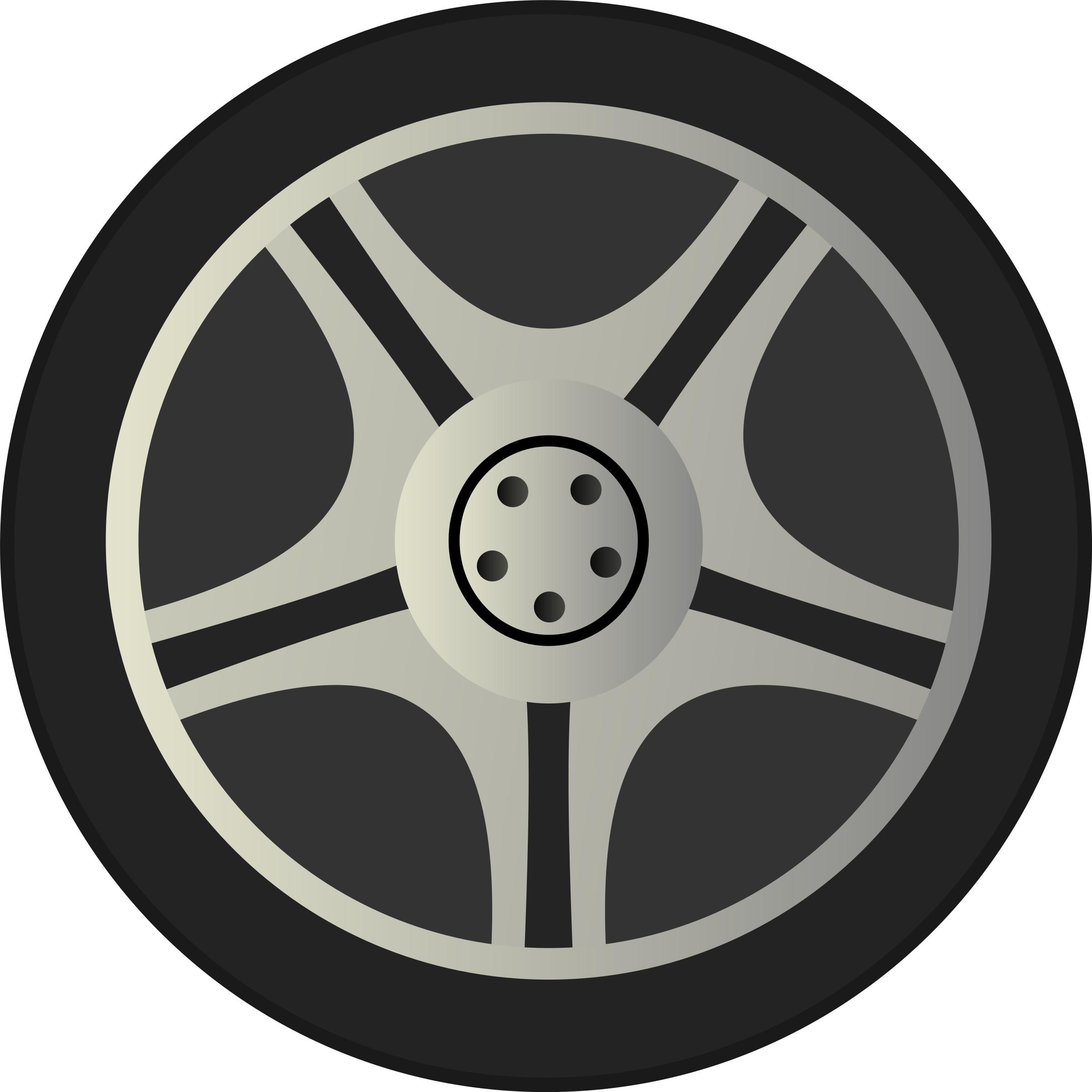 2400x2400 Simple Car Wheel Tire Rims Side View Icons Png