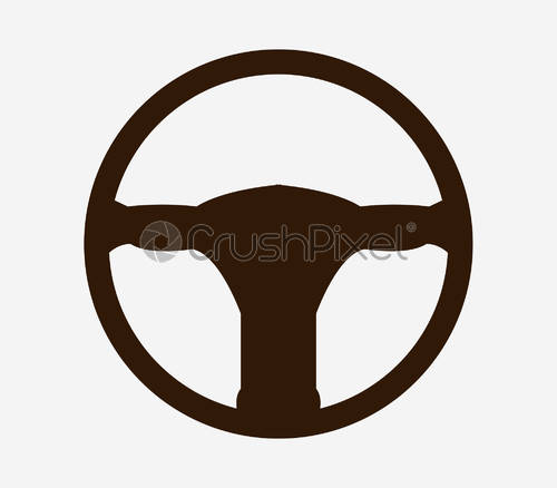 500x438 Car Steering Wheel Icon, Stock Vector Crushpixel