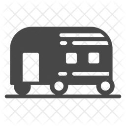 256x256 Caravan Icon Of Glyph Style
