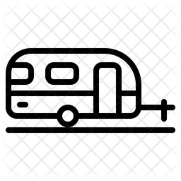 256x256 Caravan Icon Of Line Style