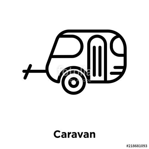 500x500 Caravan Icons Isolated On White Background Modern And Editable