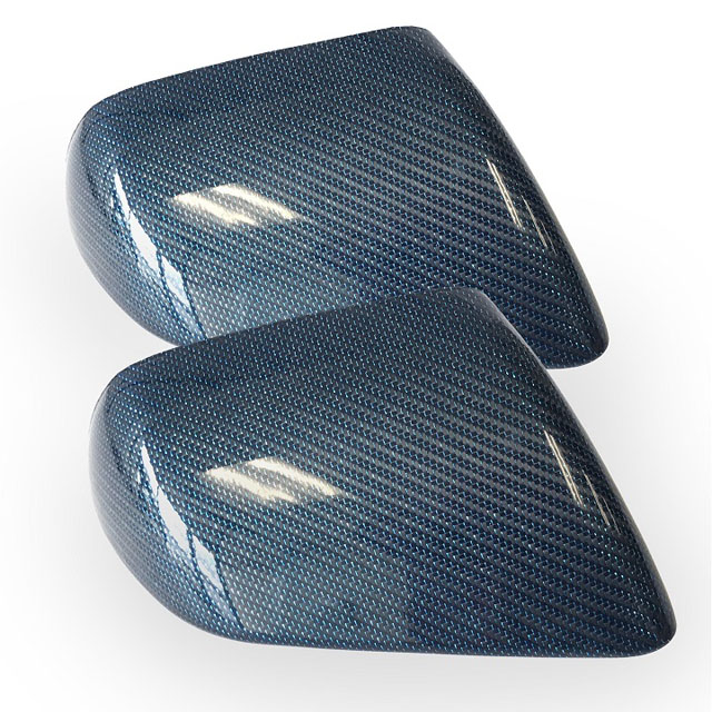 640x640 Ford Mustang Blue Reflective Carbon Fiber W Turn Signals Mirror