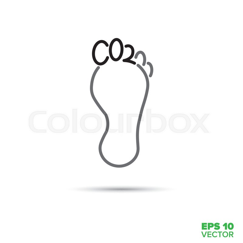 800x800 Carbon Footprint Icon Environmental Stock Vector Colourbox