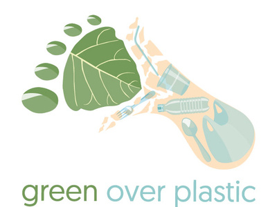 400x300 Carbon Footprint Plastic Free Icon