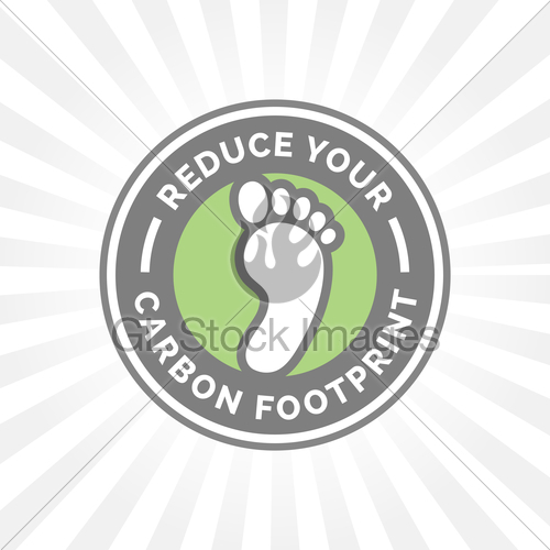 500x500 Reduce Your Carbon Footprint Icon With Green Environment Gl