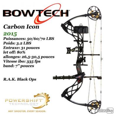 400x400 Bowtech Carbon Icon Arc Compound Poulies En Kit Rak Pour La