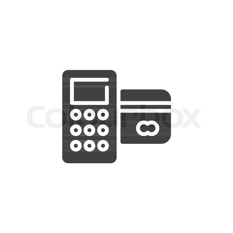 800x800 Card Reader Machine Icon Vector, Stock Vector Colourbox