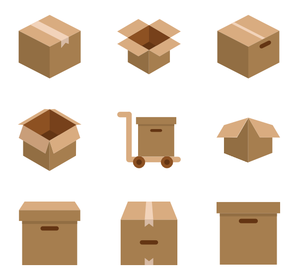 600x564 Cardboard Icons