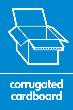 296x445 Corrugated Cardboard Signage