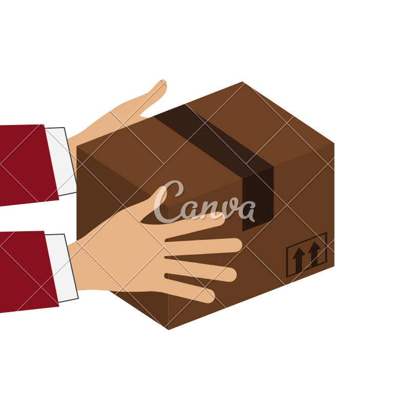 800x800 Hands Holding Cardboard Box Icon