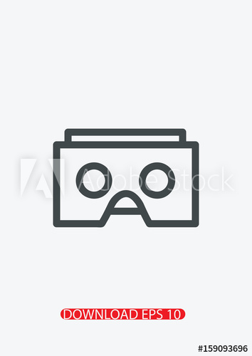 354x500 Cardboard Icon, Vr Icon, Vector