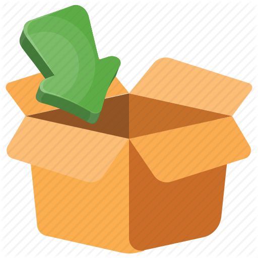 512x512 Box Pack, Cardboard Box, Cardboard Box With Arrow, Opened Box