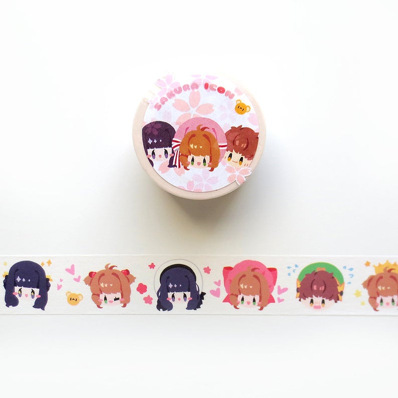 794x794 Cardcaptor Sakura Washi Tape Sakura Icon Ccs Fan Illustrated Etsy