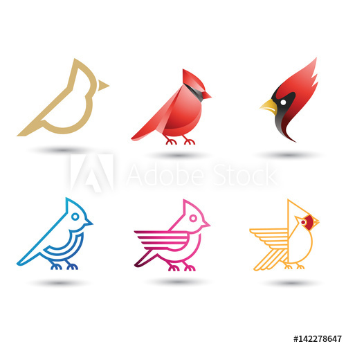 500x500 Cardinal Bird Icon Collection Logo