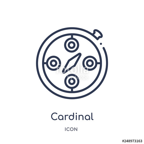500x500 Cardinal Icon From Tools And Utensils Outline Collection Thin
