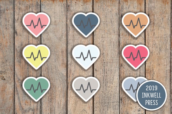 570x379 Heart Rate Cardio Icon Planner Stickers For Inkwell Etsy