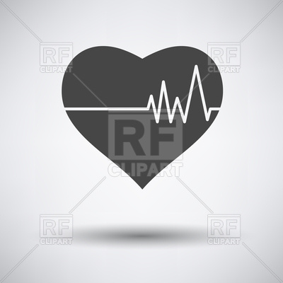 400x400 Heart With Cardio Diagram Icon Vector Image Of Healthcare, Medical