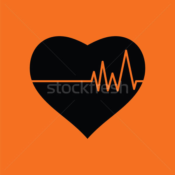 600x600 Heart With Cardio Diagram Icon Vector Illustration Pavel