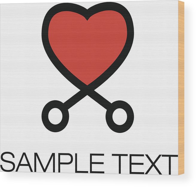 655x623 Cardiology Icon Wood Print