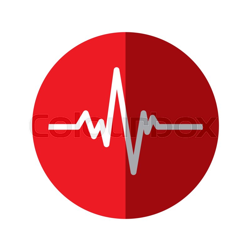 800x800 Pulse Heart Cardiology Icon Vector Stock Vector Colourbox