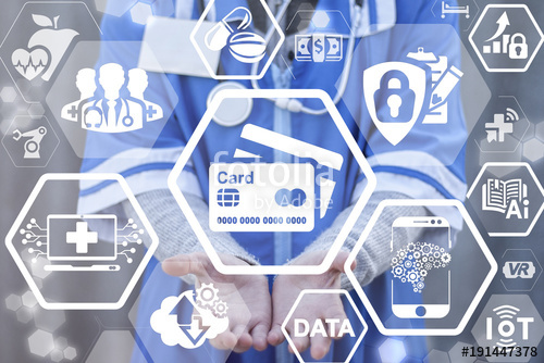 500x334 Doctor Offers Credit Bank Cards Icon On Virtual Interface