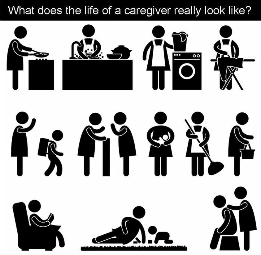 843x826 Life Of A Caregiver Elder Care Pictogram, People Icon, Sharpie