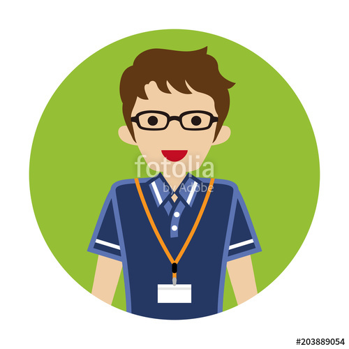 500x500 Male Senior Caregiver Icon Stock Image And Royalty Free Vector