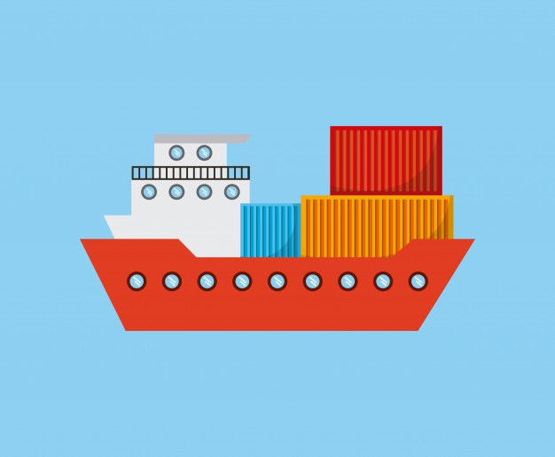 626x515 Cargo Ship Icon Vector Premium Download