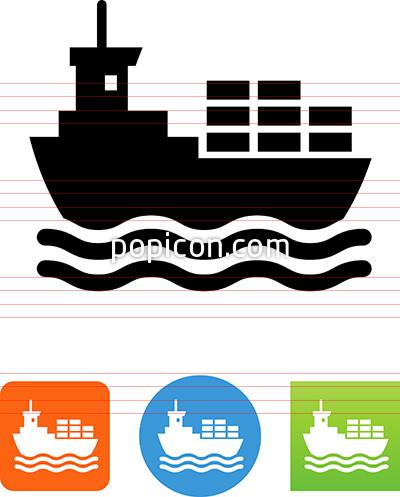 400x497 Vector Cargo Ship Icon