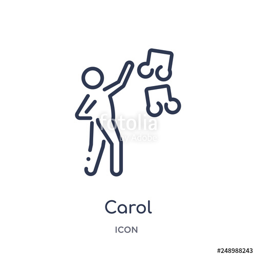 500x500 Carol Icon From People Outline Collection Thin Line Carol Icon