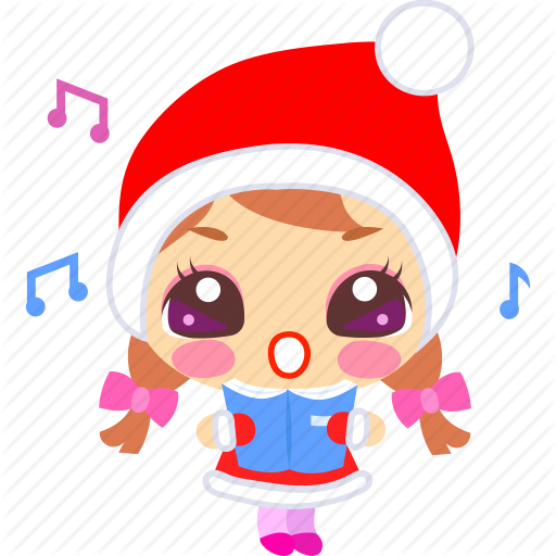 512x512 Carol, Cartoon, Christmas, Emoticon, Singing, Xmas Icon