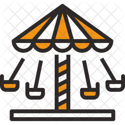 256x256 Carousel Icon Of Colored Outline Style