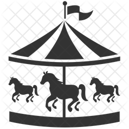 256x256 Carousel Icon Of Glyph Style