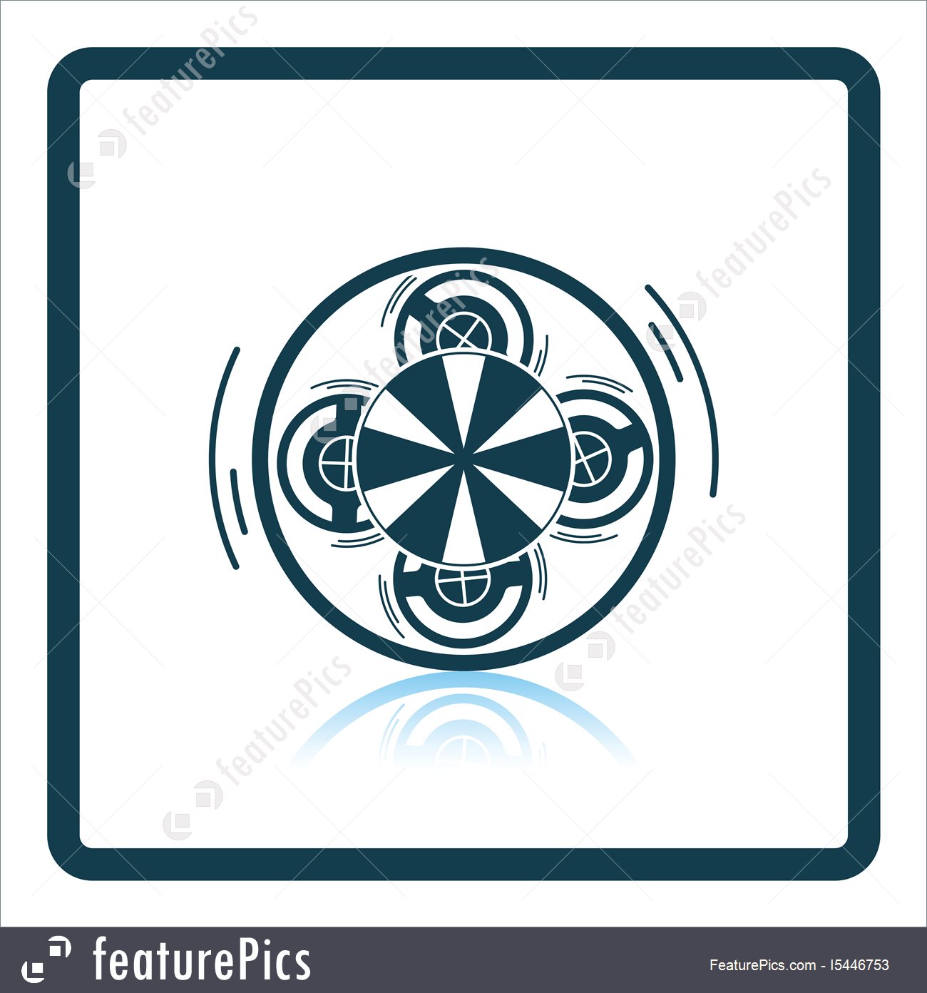 1300x1392 Illustration Of Carousel Top View Icon