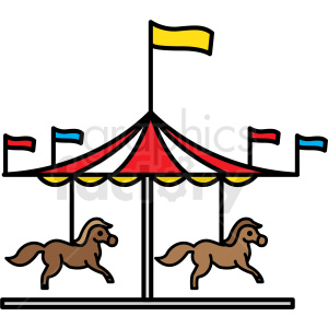 300x300 Carnival Horse Carousel Ride Icon Clipart Royalty Free Gif