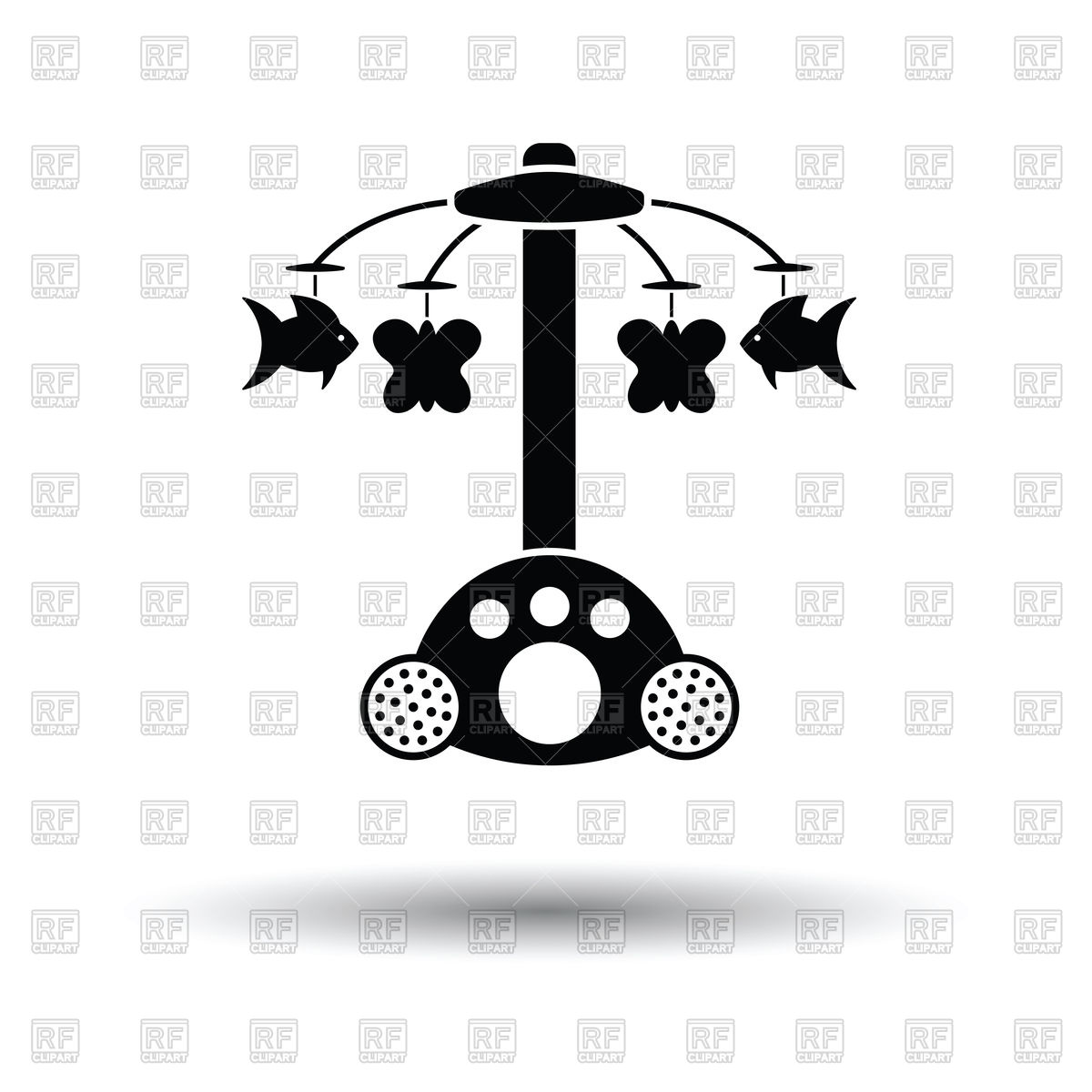 1200x1200 Baby Carousel Icon On White Background With Shadow Design Vector