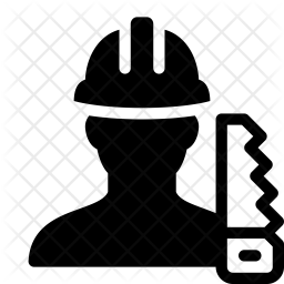 256x256 Carpenter Icon Of Glyph Style