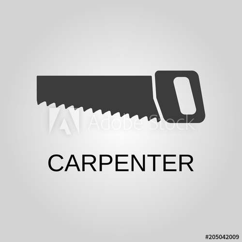 500x500 Carpenter Icon Carpenter Symbol Flat Design Stock