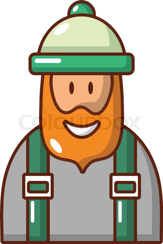 534x800 Carpenter Icon Cartoon Illustration Stock Vector Colourbox